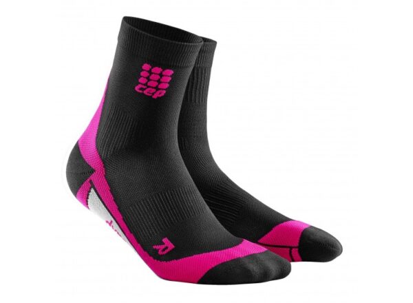CEP komp čarape ženske Dynamic+ Short Socks Black/Pink